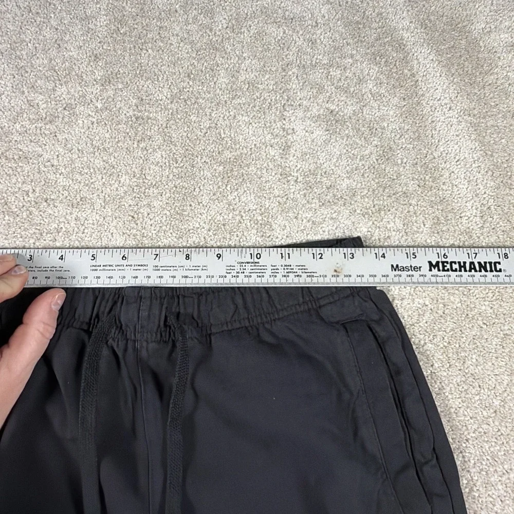 Nike Mens Jogger Sweatpants Medium Black Cotton Swoosh‎ Activewear Gym READ